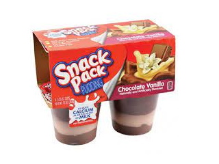 Pudding Snack Pack Chocolate Vanilla 4 cups