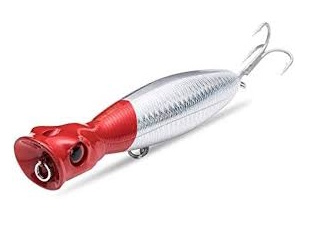 Fishing Lures Popper Red/Silver